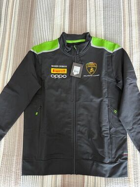 Lamborghini Black & Green Racing Zip Jacket